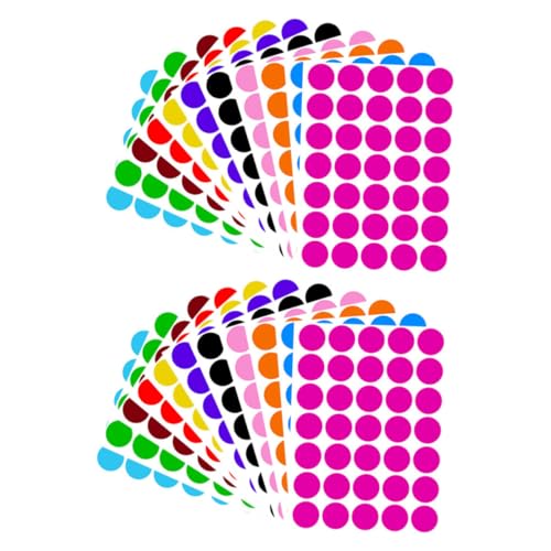 Tofficu 420 Stück Teiliges Bunte Selbstklebende Runde Punktaufkleber zur Vielseitigen Organisation Abziehbare Haftstarke Etiketten für Büro Haushalt Versand und Klassifizierung Tofficu 420 Stück Teiliges Bunte Selbstklebende Runde Punktaufkleber zur Vielseitigen Organisation Abziehbare Haftstarke Etiketten für Büro Haushalt Versand und Klassifizierung von Tofficu