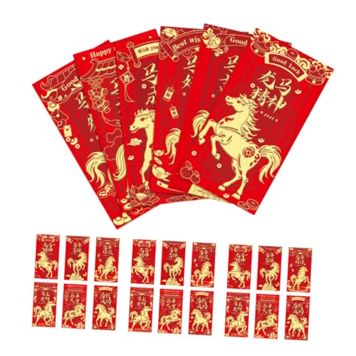 Tofficu 48 Stück Teiliges Rote Umschläge Jahr Des Pferdes Traditionelle Chinesische Neujahrsumschläge Frühlingsfest Glücksumschläge mit Symbolik und Festlichem Design Tofficu 48 Stück Teiliges Rote Umschläge Jahr Des Pferdes Traditionelle Chinesische Neujahrsumschläge Frühlingsfest Glücksumschläge mit Symbolik und Festlichem Design von Tofficu