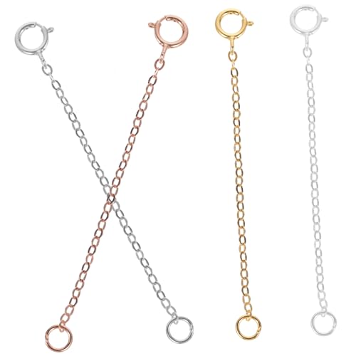 Tofficu 4Stücke Kettenverlängerung DIY Halskette Armband Extender Verlängerungskette für Schmuckherstellung und Reparatur Vielseitige Zubehörteile für Armbänder Tofficu 4Stücke Kettenverlängerung DIY Halskette Armband Extender Verlängerungskette für Schmuckherstellung und Reparatur Vielseitige Zubehörteile für Armbänder von Tofficu