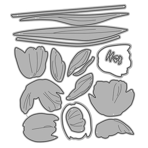 Tofficu 5 Blätter Stanzform für Tulpenblüten Schneideform für Diy Scrapbooking Hochwertige Stanzschablone für Fotoalben und Kartenherstellung Handwerkzeug für Projekte Tofficu 5 Blätter Stanzform für Tulpenblüten Schneideform für Diy Scrapbooking Hochwertige Stanzschablone für Fotoalben und Kartenherstellung Handwerkzeug für Projekte von Tofficu