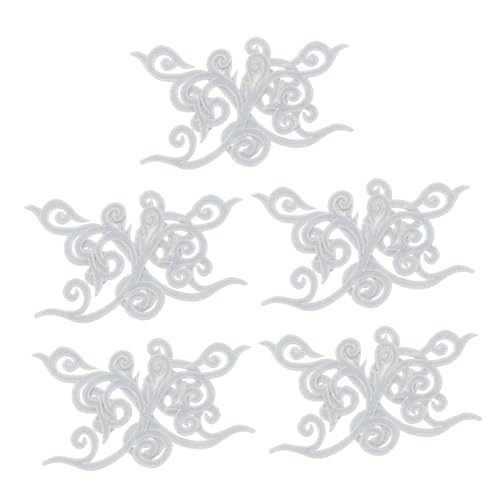 Tofficu 5 Paare Barock Stickerei Wolken Applikationen Silber Farbe Bügel oder Nähbare Stoffaufnäher für Brautkleider Cheongsam Schuhe Hochzeits und Dekoration Tofficu 5 Paare Barock Stickerei Wolken Applikationen Silber Farbe Bügel oder Nähbare Stoffaufnäher für Brautkleider Cheongsam Schuhe Hochzeits und Dekoration von Tofficu
