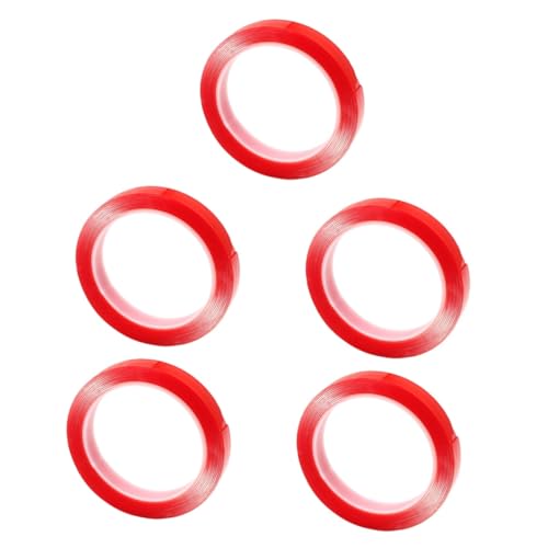 Tofficu 5 Rollen Bürokratie 15mm Breite R25b Drinnen Schwer Hochleistungsband Dasselbe Doppelseitiges Klebeband Für Stoff Breite Bänder Kleberaufkleber Klebebänder Acrylsäure Rot Tofficu 5 Rollen Bürokratie 15mm Breite R25b Drinnen Schwer Hochleistungsband Dasselbe Doppelseitiges Klebeband Für Stoff Breite Bänder Kleberaufkleber Klebebänder Acrylsäure Rot von Tofficu