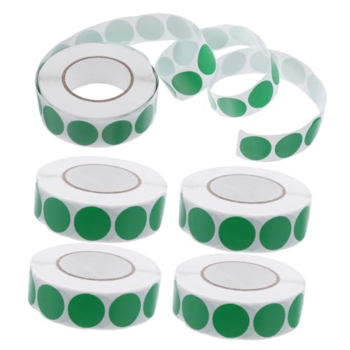 Tofficu 5 Rollen Grüne Runde Selbstklebende Aufkleber Ø Wasserfest Multifunktionale Klebepunkte für Büro Schule Home organisation DIY etiketten und Farbcodierung Tofficu 5 Rollen Grüne Runde Selbstklebende Aufkleber Ø Wasserfest Multifunktionale Klebepunkte für Büro Schule Home organisation DIY etiketten und Farbcodierung von Tofficu