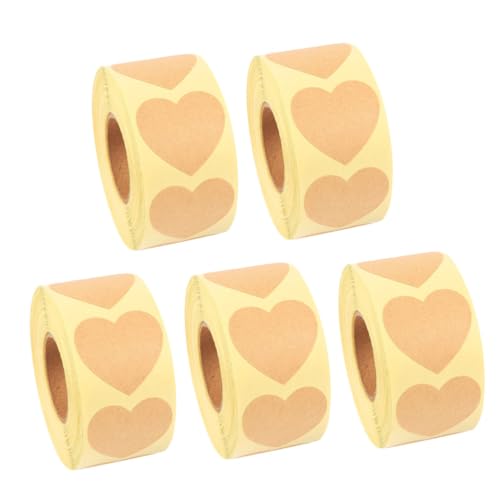 Tofficu 5 Rollen Natürliche Braune Kraftpapier Aufkleber DIY Geschenkaufkleber zum Basteln Selbstklebend Vielseitig für Partygeschenke Scrapbooking und Verpackung Praktische Etiketten Tofficu 5 Rollen Natürliche Braune Kraftpapier Aufkleber DIY Geschenkaufkleber zum Basteln Selbstklebend Vielseitig für Partygeschenke Scrapbooking und Verpackung Praktische Etiketten von Tofficu