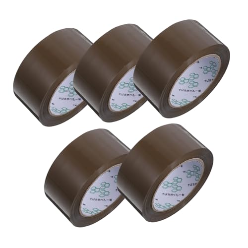 Tofficu 5 Rollen Verpackungsband Yards für Büro und Zuhause Klebeband für Versand Boxenversiegelung Braun von Tofficu