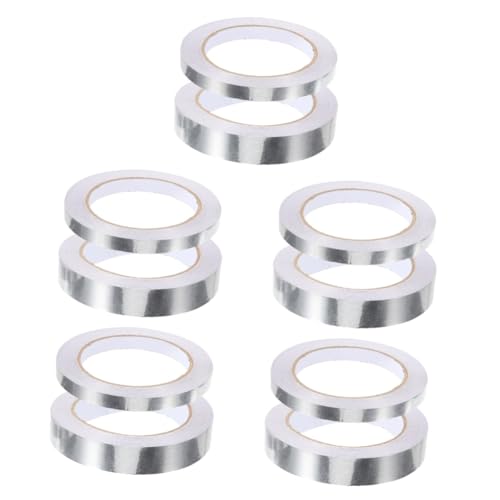 Tofficu 5 Sätze Dekoratives Klebeband Rückspiegel Kleben Bandästhetik Bastelband Scrapbooking Tape Gipskarton Notizbuch Klebeband Metallband Zum Selbermachen Silver Plastik 2 Rollen * 5 von Tofficu