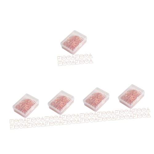Tofficu 5 Sätze Elektropapierstift Mittel Schreibtisch Schul- Und Bürobedarf Schlüssel Büroklammern in Verschiedenen Größen Farbe Büroklammern Papierclips Eisen Roségold 60 Stück * 5 von Tofficu