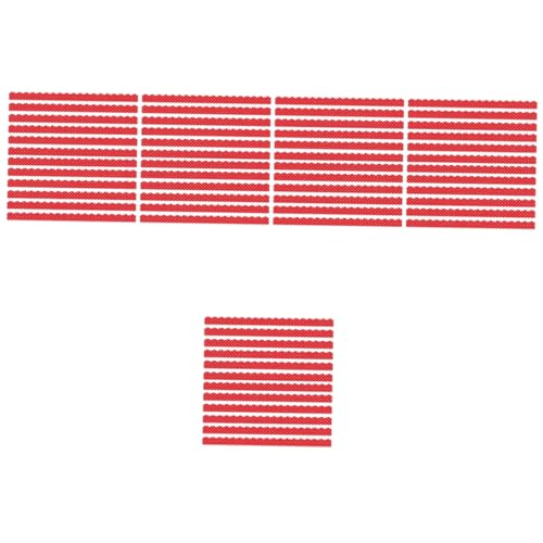 Tofficu 5 Sätze Fliesen Mit Gewelltem Rand Planke Klein Trimmen Dekorativer Randaufkleber Pinnwand-grenze Grenzen Klassenzimmer Bulletin Pinnwand- Rot Pvc Weichmagnetisch 12 Stück * 5 von Tofficu