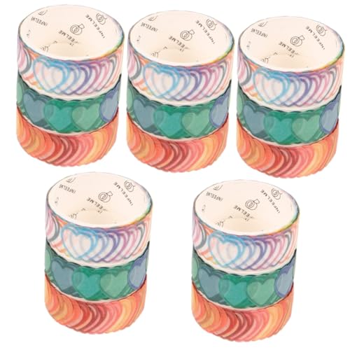 Tofficu 5 Sätze Geständnisdichterkassade Notizbuch Schrott Für Sammelalbum Klebrig Scrapbooking-klebeband Washi Tape Sticker Journaling Mehrzweck-washi-tape Buchband Papier 3 Rollen * 5 von Tofficu