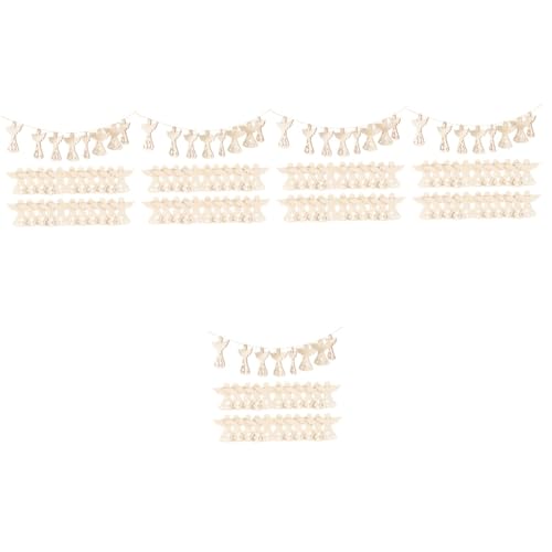Tofficu 5 Sätze Handbemalter Weihnachtsengel-aufnäher Für Holzbastelsets Für Engelsflügel Zum Basteln Engelszauber Graffiti-chip Kunsthandwerk Aus Holz Khaki 30 Stück * 5 von Tofficu