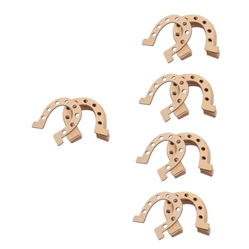 Tofficu 5 Sätze Holzanhänger Partydekorationen Holzscheiben Bastelprodukt Unvollendete Hufeisenform Ausschnitt Basteln Hochzeit Hufeisenscheiben 10 Stück * 5 von Tofficu