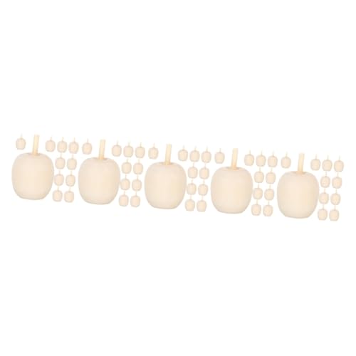 Tofficu 5 Sätze Holzpilz -obst -ornamente Gefälschte Früchte Mini-fake-obst Fruchtfälschung Gefälschte Süßigkeiten Künstliche Früchte Gefälschte Obstornamente Hölzern Khaki 12 Stück * 5 von Tofficu