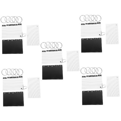 Tofficu 5 Sätze Karteikarten mit Ringen Liniert Gelocht Multi Funktions Notizkarten für Büro Lernen von Indexkarten zur Einfachen Organisation und Speicherung von Notizen Erinnerungen von Tofficu