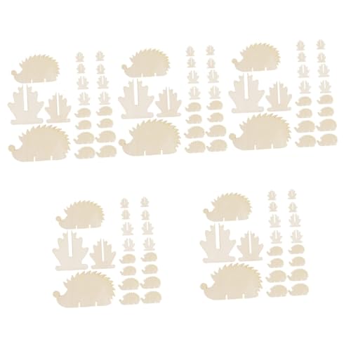 Tofficu 5 Sätze Kreatives Igel-Hackschnitzel-Set aus Holz dekoration weihnachten weinachtsdeko weihnachtsdekoration holzdeko Halle Stange Igel-Holzscheibe DIY hängende Holzscheiben hölzern von Tofficu
