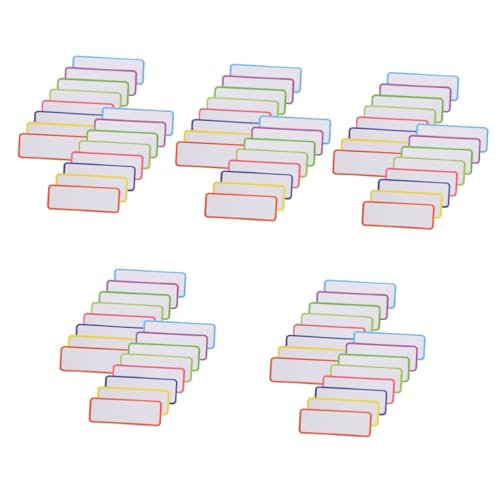 Tofficu 5 Sätze Magnetische Beschriftungslabel Wiederbeschreibbare Magnettafeln Für Whiteboard Und Kühlschrank Für Büro Und Lager Je 54 Stück * 5 von Tofficu