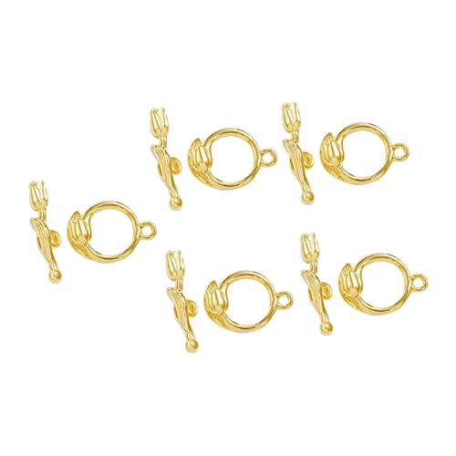 Tofficu 5 Sätze Metallverbindungsstücke Ot Knebelverschluss Schmuckverschluss für Armbänder und Halsketten DIY Handgefertigte Schmuckzubehör mit O und T Bügeln Tofficu 5 Sätze Metallverbindungsstücke Ot Knebelverschluss Schmuckverschluss für Armbänder und Halsketten DIY Handgefertigte Schmuckzubehör mit O und T Bügeln von Tofficu