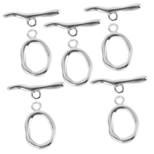 Tofficu 5 Sätze Ot Verschlüsse aus Kupfer mit Echtvergoldung Schmuckverbinder für Halsketten Armbänder und DIY Schmuckherstellung Teilig pro Langlebige Kettenverbinder in Silberfarben Tofficu 5 Sätze Ot Verschlüsse aus Kupfer mit Echtvergoldung Schmuckverbinder für Halsketten Armbänder und DIY Schmuckherstellung Teilig pro Langlebige Kettenverbinder in Silberfarben von Tofficu