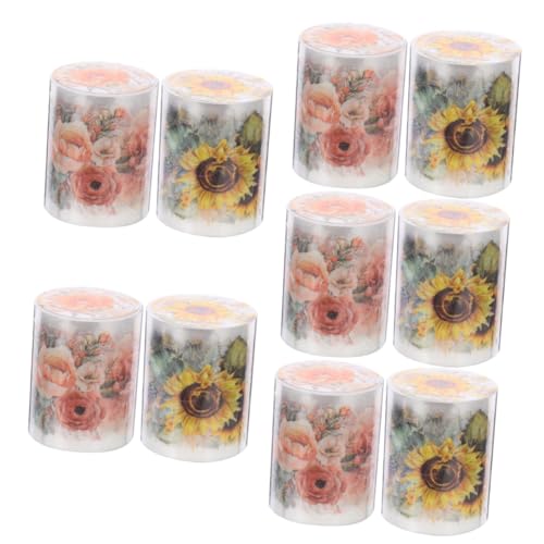 Tofficu 5 Sätze Pet Scrapbook Tape Dekoratives Washi Tape Für Scrapbooking Handgefertigte Ästhetische Aufkleber Mit Sonnenblumen Und Rosen Pro Für Diy Projekte Und 2 Rollen * 5 Tofficu 5 Sätze Pet Scrapbook Tape Dekoratives Washi Tape Für Scrapbooking Handgefertigte Ästhetische Aufkleber Mit Sonnenblumen Und Rosen Pro Für Diy Projekte Und 2 Rollen * 5 von Tofficu