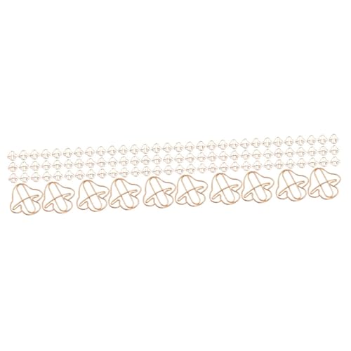 Tofficu 5 Sätze Pilz-büroklammer Winzig Geformt Dateiorganisationsclip Mini Schlüssel Bürozubehör Papierklammer Schreibtischdekoration Büroklammern Jumbo Clips Eisen Rose Gold 20 Stück * 5 von Tofficu