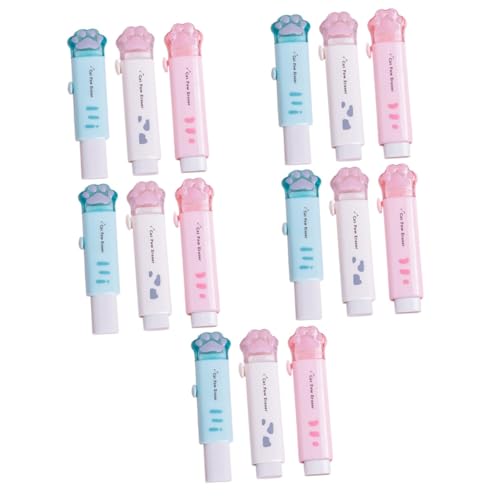 Tofficu 5 Sätze Radiergummi Für Katzen Pfoten Radiergummis Party Rosa Radiergummi Mini Karikatur Klaue Klicken Whiteboard-radierer Für Haustier Liebenswert Einziehbar 3 Stück * 5 von Tofficu