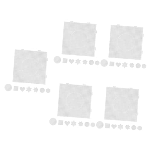 Tofficu 5 Sätze Teiliges Bügelperlen Steckplatten Transparente Stiftplatten Für Kreative Bastelarbeiten Mit Verschiedenen Formen Kompatibel Für Diy Projekte Und 8 Stück * 5 von Tofficu