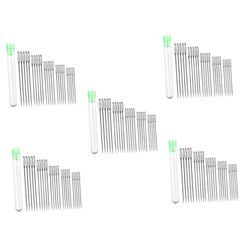Tofficu 5 Sätze Teiliges Nähnadeln mit Großem Öhr Handgenähte Sticknadeln DIY Nähzubehör für Näher Anfänger Reisende und Bastelbegeisterte Praktische Reparaturwerkzeuge von Tofficu