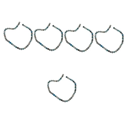 Tofficu 5 Saiten lose Perlen aus blauem Achat Perlen für die Herstellung von Armbändern Perlen für Schmuckhersteller bastelsets für hochzeitsdeko Armbinde Halskette lose Perlen Blue von Tofficu