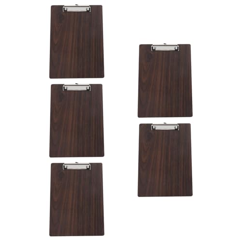 Tofficu 5 Stück A3-Klemmbretter – Holz Mit Clip Walnuss-Maserung 22 5 X 31 5 Cm (Hx-4004 Vertikales A4-Format) Für Künstler Studenten Und Den Einsatz Im Büro von Tofficu