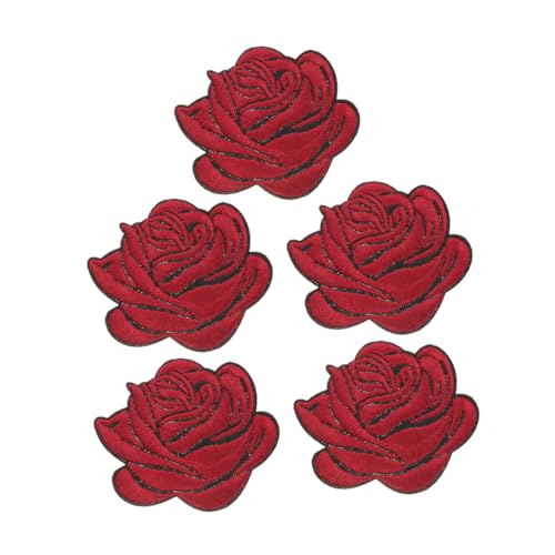 Tofficu 5 Stück Blumenstickstätte Aufnäher mit Rosenstickerei traditionelle Stickapplikation Rosenapplikation zum Aufbügeln T-Shirt-Aufnäher Aufnäher für Kleidung Polyester rot Tofficu 5 Stück Blumenstickstätte Aufnäher mit Rosenstickerei traditionelle Stickapplikation Rosenapplikation zum Aufbügeln T-Shirt-Aufnäher Aufnäher für Kleidung Polyester rot von Tofficu