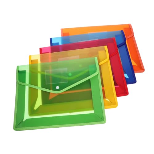Tofficu 5 Stück Dokumentenordner Transparente Dokumententaschen mit Druckknopf für Schule Büro und Reisen Wasserfest und Reißfest Praktische Aufbewahrungslösung Tofficu 5 Stück Dokumentenordner Transparente Dokumententaschen mit Druckknopf für Schule Büro und Reisen Wasserfest und Reißfest Praktische Aufbewahrungslösung von Tofficu