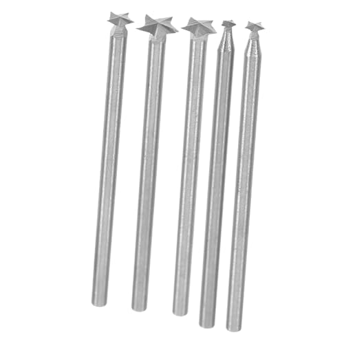 Tofficu 5 Stück Fünf-Sterne-Messer Stufenbohrer craftsman tools craftsman werkzeug Holzschnitzwerkzeuge graviermaschine Schnitz- und Gravurbohrer Holzschnitz- und Gravierbohrer Metall von Tofficu