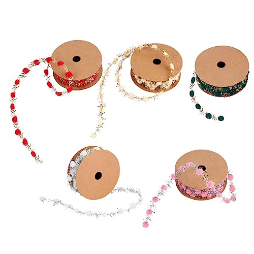 Tofficu 5 Stück Glitzer-ball-band Geformt Schimmernd Funkelnd Bausatz Glänzend Weihnachtsbaum Gold Pom Weihnachten Dekoratives Band Girlanddekoration Schleife Wickelband Textil- Tofficu 5 Stück Glitzer-ball-band Geformt Schimmernd Funkelnd Bausatz Glänzend Weihnachtsbaum Gold Pom Weihnachten Dekoratives Band Girlanddekoration Schleife Wickelband Textil- von Tofficu
