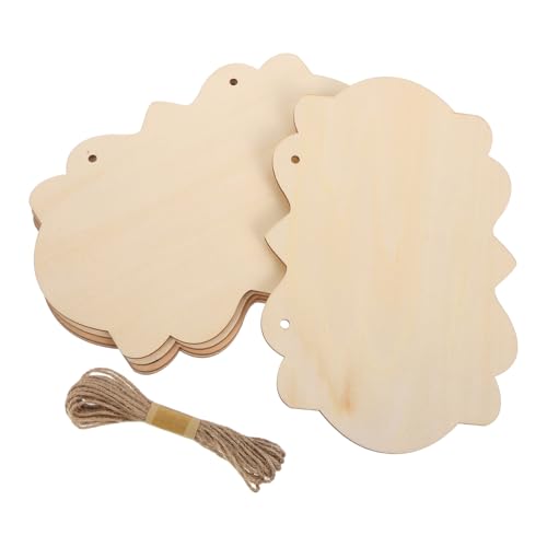 Tofficu 5 Stück Große Holzschilder mit Hanfschnur Blanko Holztafeln zum Bemalen und Gravieren DIY Wanddeko und Türschilder für Kreative Bastelprojekte Tofficu 5 Stück Große Holzschilder mit Hanfschnur Blanko Holztafeln zum Bemalen und Gravieren DIY Wanddeko und Türschilder für Kreative Bastelprojekte von Tofficu
