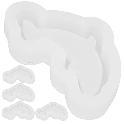 Tofficu 5 Stück Harzschüttler Delfine Party Geburtstag Schlüssel Dekorationen Delphin Basteln Ornamentformen Für Epoxidharz Flexible Silikonformen Diy-versorgung Diy Zubehör Kieselgel von Tofficu