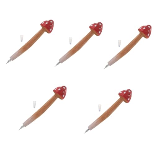 Tofficu 5 Stück Holz Kugelschreiber Pilzform Ergonomisch Gemütlich Kreatives Schreibgerät Interessante Büro Schüler Schreibwaren Tofficu 5 Stück Holz Kugelschreiber Pilzform Ergonomisch Gemütlich Kreatives Schreibgerät Interessante Büro Schüler Schreibwaren von Tofficu
