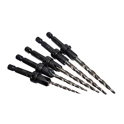 Tofficu 5 Stück Konischer Holzbearbeitung Holz Entgratungsbohrer Bohrer Conquer Bohrer Schnellarbeitsstahl Schwarz Tofficu 5 Stück Konischer Holzbearbeitung Holz Entgratungsbohrer Bohrer Conquer Bohrer Schnellarbeitsstahl Schwarz von Tofficu