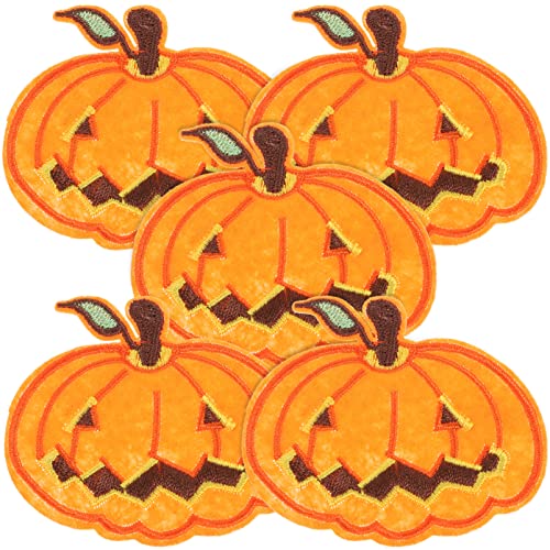 Tofficu 5 Stück Kürbisse Zum Aufbügeln Halloween Bestickte Applikation Aufnäher Für Anstecker Kleidung Rucksäcke T-Shirts DIY Accessoire Tofficu 5 Stück Kürbisse Zum Aufbügeln Halloween Bestickte Applikation Aufnäher Für Anstecker Kleidung Rucksäcke T-Shirts DIY Accessoire von Tofficu