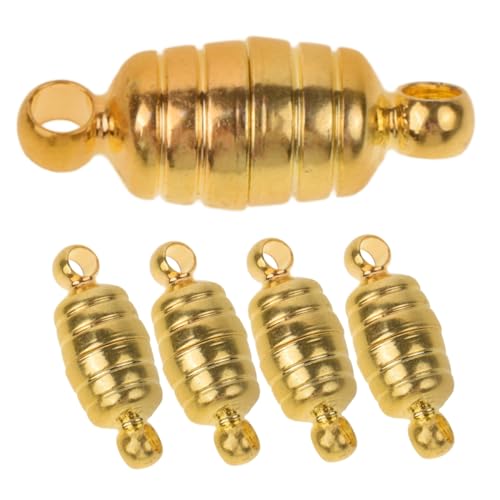 Tofficu 5 Stück Magnetschnalle Schmuck Verschlüsse Für Schließe Schließungen Halskette Armband Magnetische Schnallen Magnetverschluss Selber Machen Kupfer Golden von Tofficu