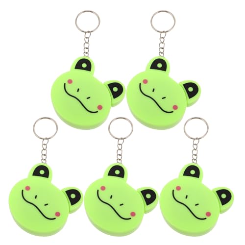 Tofficu 5 Stück Maßband mit Frosch-motiv Weiches Einziehbares Nähmaßband mit Schlüsselanhänger Flexiblem Maßband für Körper Stoffmessungen für Nähen Stricken und Diy-basteln von Tofficu