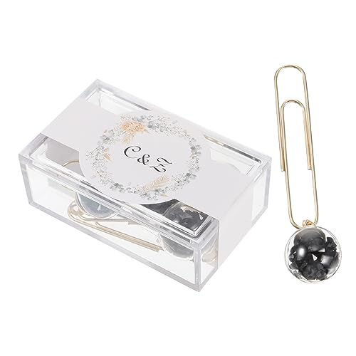 Tofficu 5 Stück Metall Büroklammern Elegante Faltklammern für Notizen Kalender Scrapbooking für Bürobedarf und Organisation von Dokumenten und Karten von Tofficu