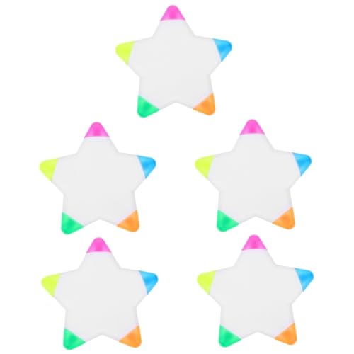 Tofficu 5 Stück Multifunktionale Farbenfrohe Fünfzackige Highlighter für Lehrer Kompakte Marker für Notizen Scrapbooking Zeichnungen und Kreative Projekte Tofficu 5 Stück Multifunktionale Farbenfrohe Fünfzackige Highlighter für Lehrer Kompakte Marker für Notizen Scrapbooking Zeichnungen und Kreative Projekte von Tofficu