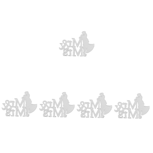 Tofficu 5 Stück Paar Messerform Prägung Paar-hochzeitsstanzen Hochzeit Stirbt Schneiden Sie Schablonen Zum Selbermachen Hochzeit Stanzen Stanzformen Troquelen Kohlenstoffstahl Silver von Tofficu