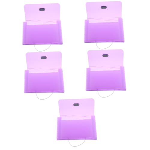 Tofficu 5 Stück Rechnung Ordner Dateiorganisator Dokumentorganisator Dokumententasche Dokumentenhalter Aus Papier Geldschein-organizer Mit Taschen Dateitasche Violett Pp von Tofficu