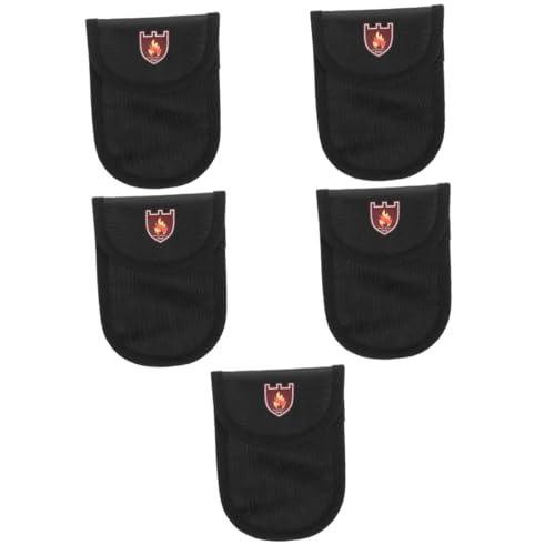 Tofficu 5 Stück Sichere Schlüsseltasche Feuerfeste Kreditkartentasche Wasserdichte Tasche Feuerfeste Schlüsseltasche Klein Feuerfeste Tasche Für Dokumente Black Glasfasergewebe von Tofficu