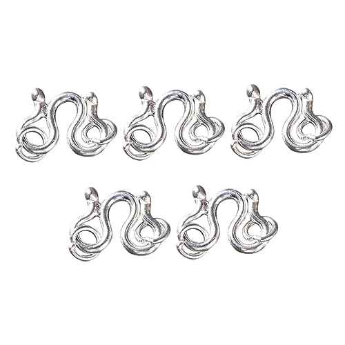 Tofficu 5 Stück Sterling Silber Armband Verschluss Teiliges S Haken Schmuckzubehör für DIY Freundschaftsarmbänder Perlen Armbänder Silber Charms Zubehör Tofficu 5 Stück Sterling Silber Armband Verschluss Teiliges S Haken Schmuckzubehör für DIY Freundschaftsarmbänder Perlen Armbänder Silber Charms Zubehör von Tofficu