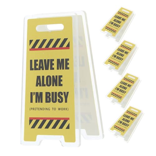 Tofficu 5 Stück Teiliges Acryl Memo Clip mit Lustigen Warnhinweisen Kompakter Moderner Halter für Schreibtischorganisation Vielseitig Einsetzbar als Kartenhalter im Büro und Home Office von Tofficu