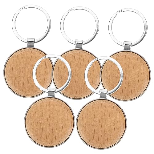 Tofficu 5 Stück Teiliges Blanker Holz Schlüsselanhänger für Diy Personalisierbare Holzschlüsselringe Bastelmaterialien für Kreative Dekorationen und Tofficu 5 Stück Teiliges Blanker Holz Schlüsselanhänger für Diy Personalisierbare Holzschlüsselringe Bastelmaterialien für Kreative Dekorationen und von Tofficu