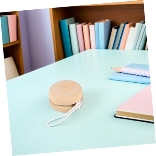 Tofficu 5 Stück Teiliges Holz Yo yo Kugeln DIY zum Bemalen Kreative Bastelspielzeuge Handliche Unbemalte Holzkugeln Vielseitige Dekoration für Zuhause von Tofficu
