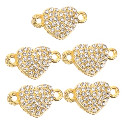 Tofficu 5 Stück Teiliges Kleine Herz Magnetverschlüsse aus Langlebiger Legierung für Schmuckherstellung Geeignet für Halsketten und Armbänder Robust Dekorativ Goldfarben zum Basteln und Tofficu 5 Stück Teiliges Kleine Herz Magnetverschlüsse aus Langlebiger Legierung für Schmuckherstellung Geeignet für Halsketten und Armbänder Robust Dekorativ Goldfarben zum Basteln und von Tofficu
