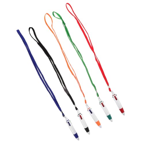 Tofficu 5 Stück Teiliges Mehrfarbiger Kugelschreiber mit Halsband Einziehbare Schreibstifte mit Kette Bunte Kugelschreiberminen Praktische Alltagsstifte für Büro und Zuhause Tofficu 5 Stück Teiliges Mehrfarbiger Kugelschreiber mit Halsband Einziehbare Schreibstifte mit Kette Bunte Kugelschreiberminen Praktische Alltagsstifte für Büro und Zuhause von Tofficu